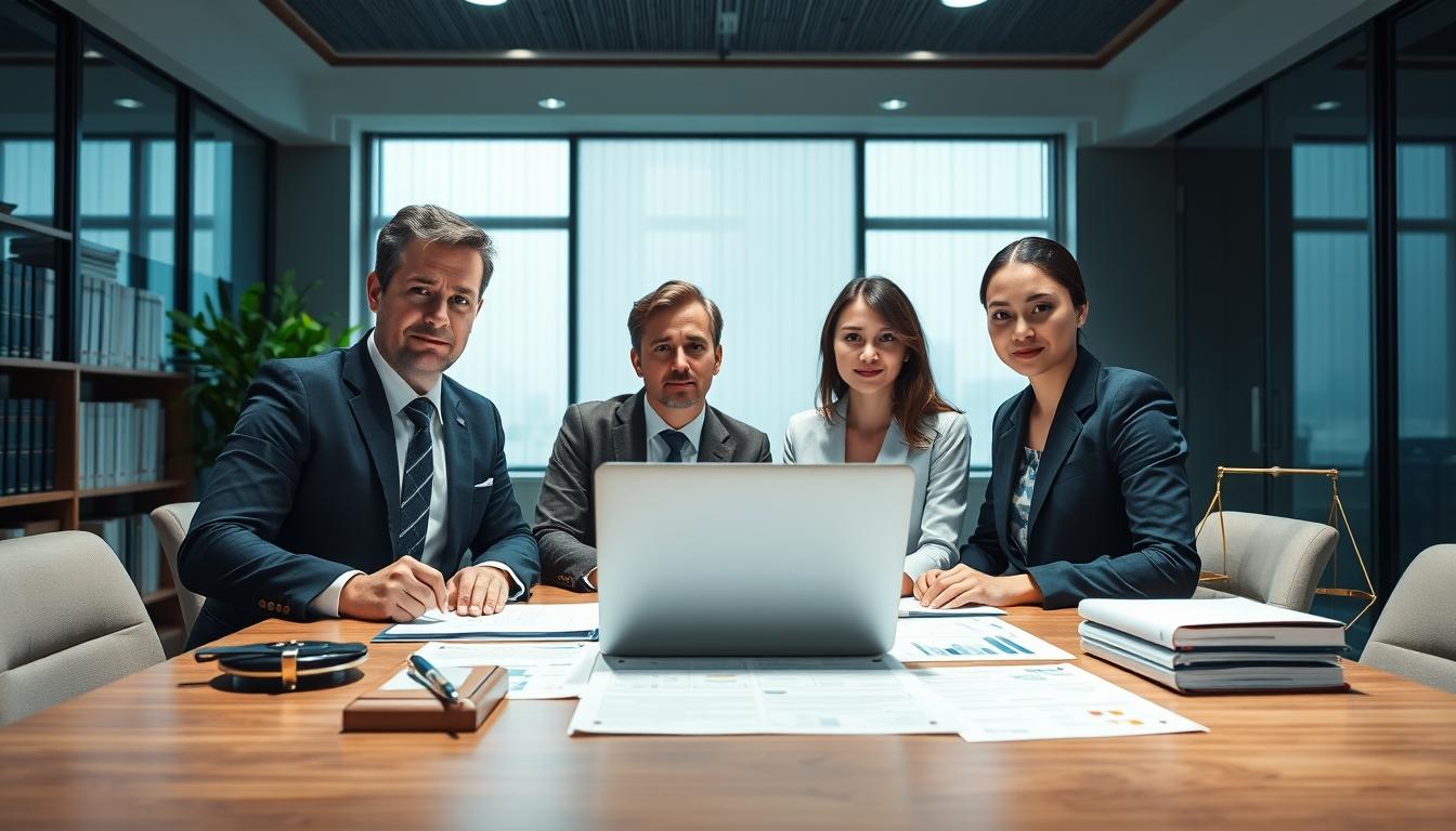 Senior legal team and family support